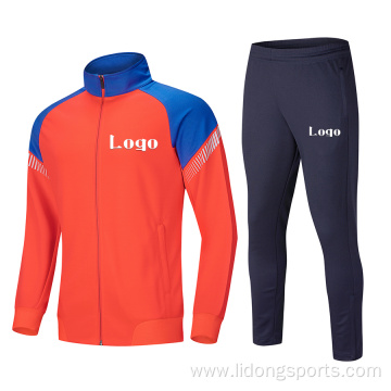 Low Moq Stripe Color Block Men Jogging Sweatsuits